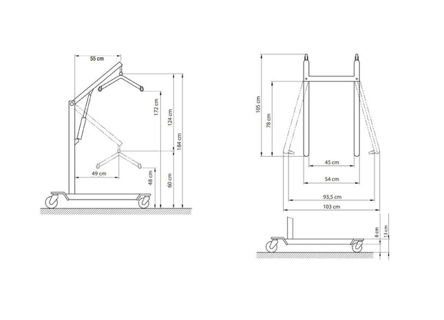 Sollevamalati Manuale con Leva MUEVO RI812 + Imbracatura Standard – Portata 150 kg