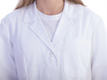 Camice Medico Da Donna In Cotone E Poliestere - 5 Bottoni - Bianco