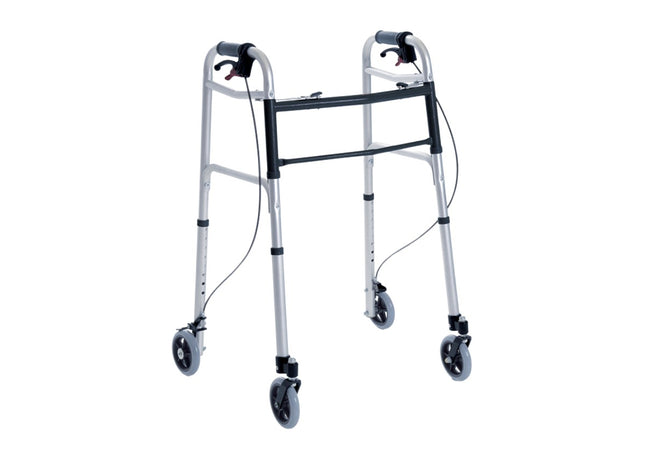 Deambulatore Pieghevole - 4 Ruote E Freni Azionabili A Mano - Moretti RP742 - AFT Medical