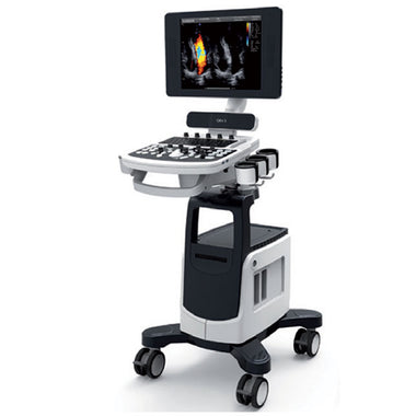 Ecografo Chison Qbit5 Gima colordoppler LED 15”, carrello, 32GB HDD e 2 sonde. Imaging avanzato SRA, FHI, Q-Flow e ottimizzazione automatica AIO.