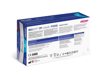 Guanti In Nitrile Monouso Senza Polvere - 3,0 Gr - Biosoft Food Blu Cartone da 10 box - AFT Medical