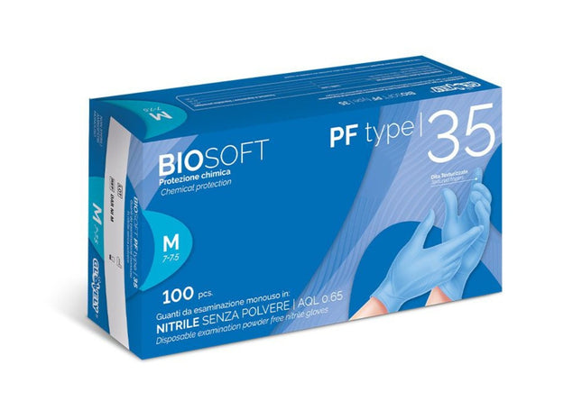 Guanti In Nitrile Monouso Senza Polvere - Azzurro - AFT Medical