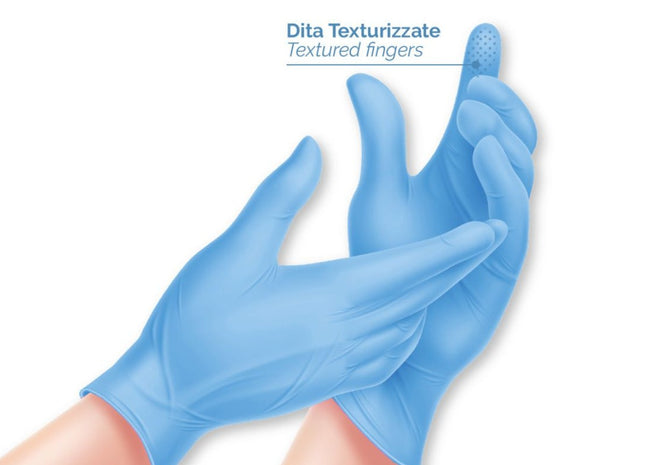 Guanti In Nitrile Monouso Senza Polvere - Azzurro - AFT Medical