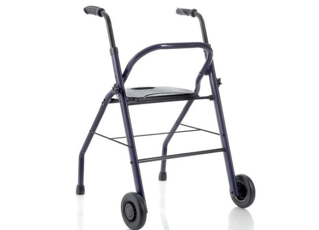 Noleggio Rollator Pieghevole in Acciaio Verniciato – 2 Ruote con Seduta