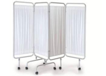 Paravento Medico in Alluminio – 4 Ante con Ruote – 212×45×170 cm