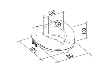 Rialzo Water Per Anziani Con Sistema Di Fissaggio - Altezza 10cm - AFT Medical