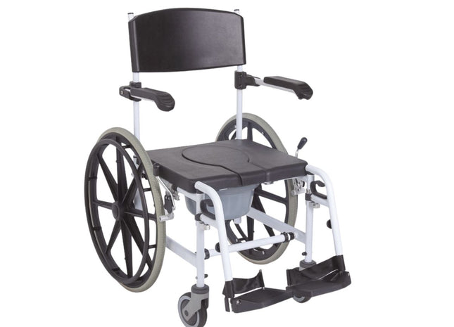 Sedia comoda per WC e per doccia ad autospinta Imbottitura in PU - AFT Medical