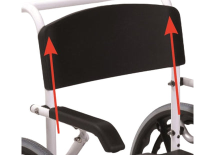 Sedia comoda per WC e per doccia ad autospinta Imbottitura in PU - AFT Medical