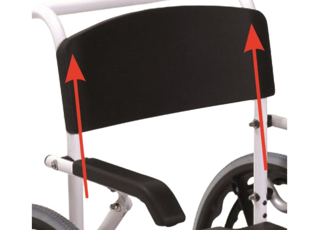 Sedia comoda per WC e per doccia ad autospinta Imbottitura in PU - AFT Medical