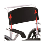 Sedia comoda per WC e per doccia ad autospinta Imbottitura in PU