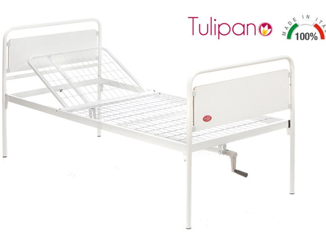 Letto Da Degenza Ad Uno Snodo - 1 Manovella - Serie Tulipano - AFT Medical