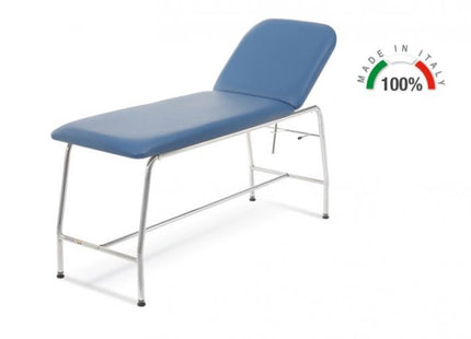 Lettino professionale per visita medica, Tubolare rotondo in acciaio cromato, Made in Italy, Lybra - AFT Medical