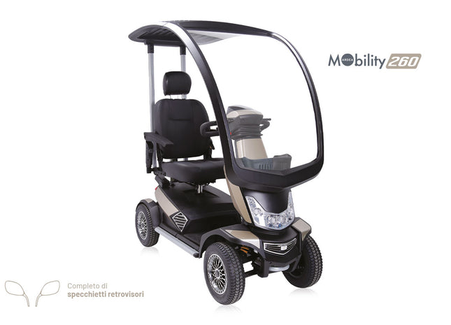 Scooter Per Anziani Elettrico - Tettucco Removibile - Mobility 260
