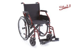 Carrozzina Ad Autospinta Pieghevole - Doppia Crociera - Start 2 Rossa - AFT Medical