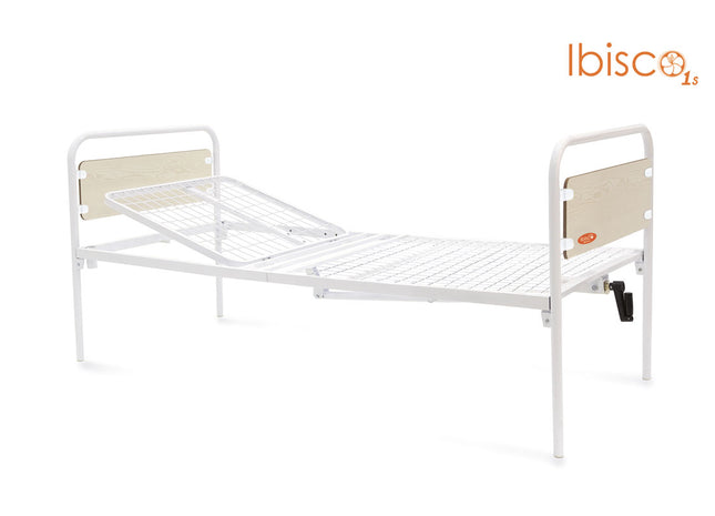 Letto Per Degenza Smontabile - A 2 Sezioni - Una Manovella - Alzatesta Regolabile - Moretti Mod. Ibisco - AFT Medical