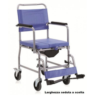 Sedia Comoda Pieghevole Per Anziani E Disabili - 4 Ruote - Dim: 43cm - AFT Medical
