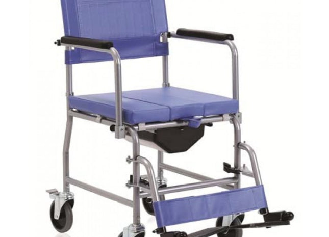 Sedia Comoda Pieghevole Per Anziani E Disabili - 4 Ruote - Dim: 43cm - AFT Medical